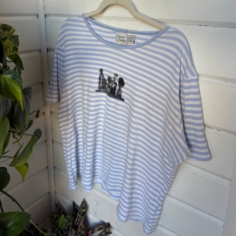 Baxter & Wells Block Print Stripe T-Shirt
